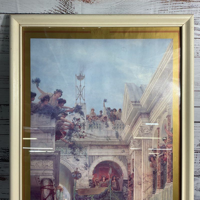 Spring by Sir Lawrence Alma-Tadema 40" Print in White Frame