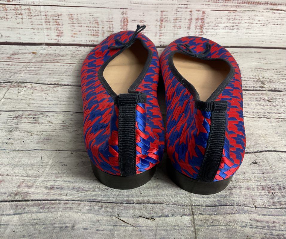 J Crew Houndstooth Jacquard Kiki Ballet Flats Multicolor 8.5