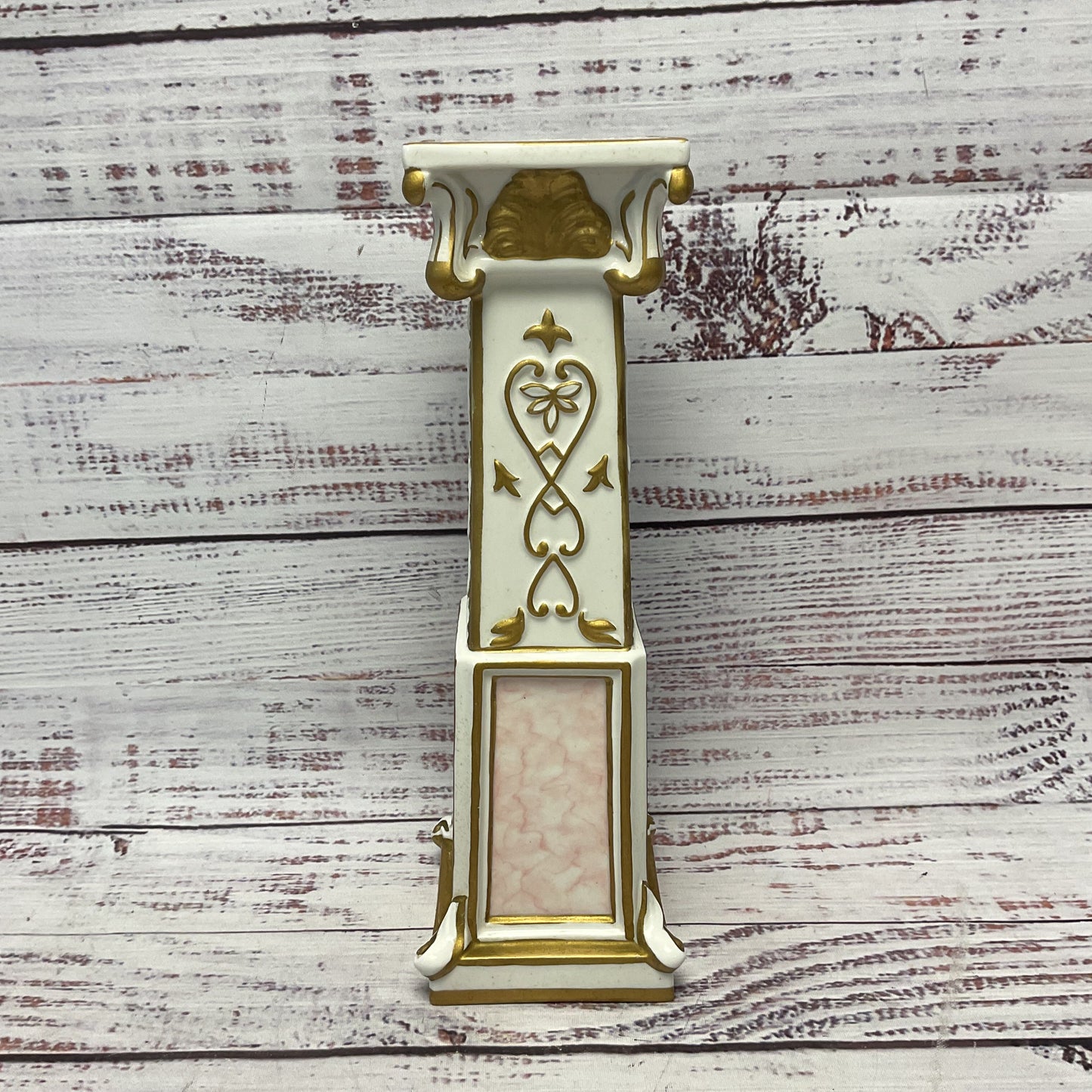 Villeroy & Boch Splendor Di Marmo Gilded Ceramic 9" Candle Stick Holder