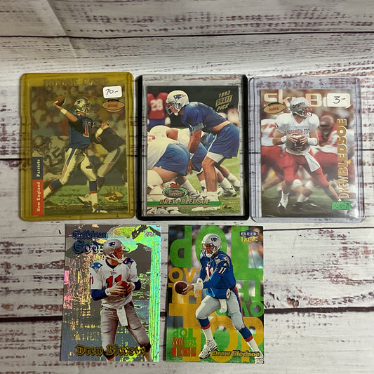 5 DREW BLEDSOE Draft, Rookie Football Cards-Fleer, Topps, Upper Deck, Skybox