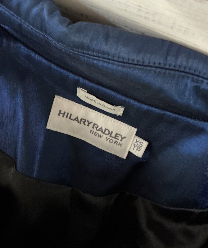 Women's Hillary Radley Electric Blue Trench Coat Size XS