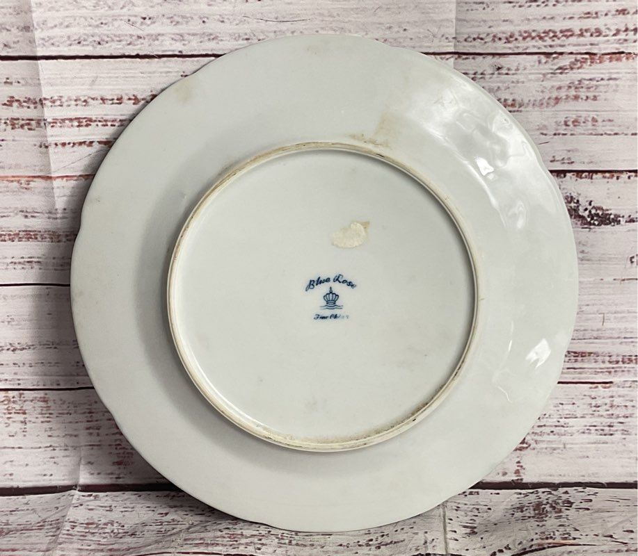 Lipper & Mann Blue Rose 8.5" Set of 2 Salad Plates Multicolor