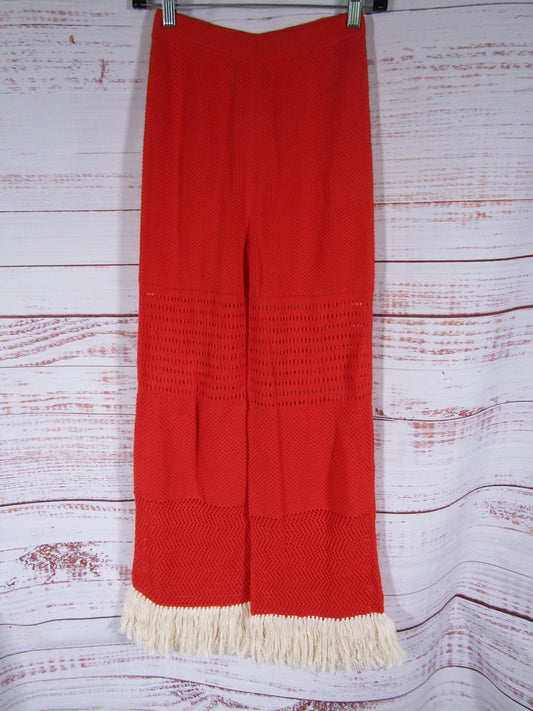 Escvdo Carisa Women's Tangerine Woven Flared Pants Size XS