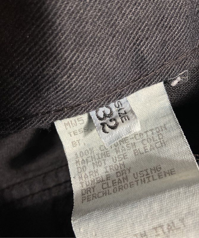 Vintage 90s Moschino Jeans Size 32x28 Black Gold Tone Peace Sign Made in Italy