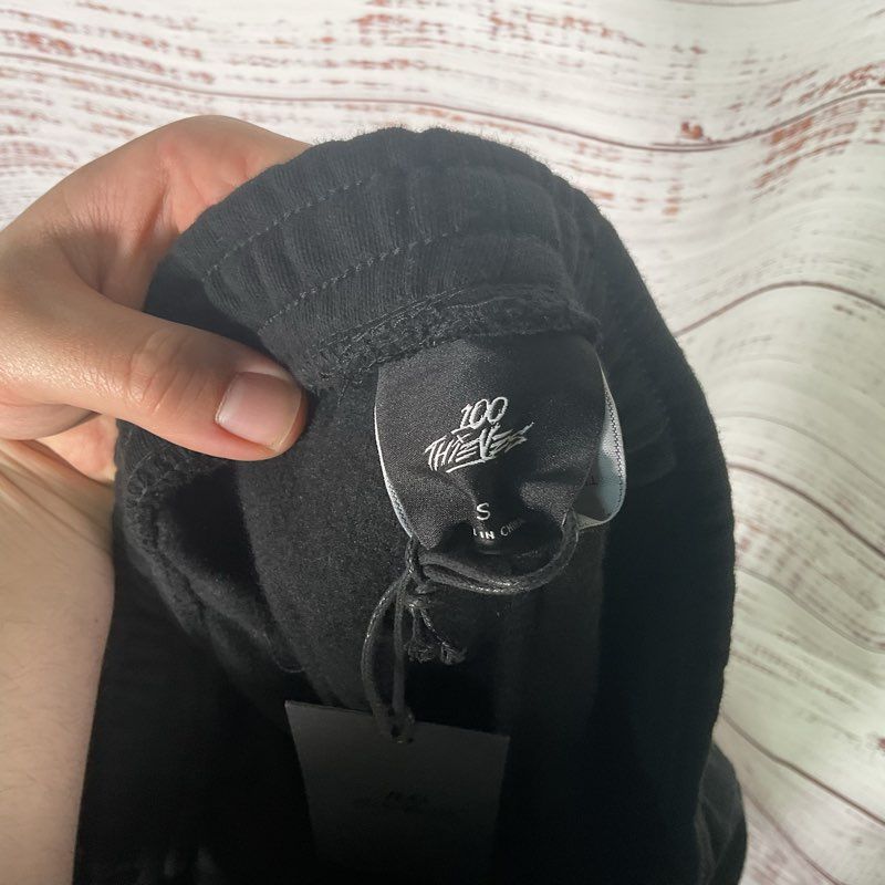 NWT 100 Thieves Black Team Issue 2017 Drawstring Jogger Sweatpants - Size S
