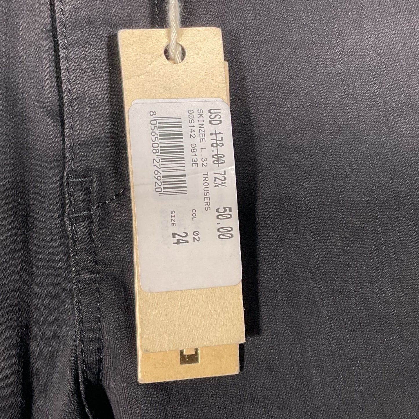 NWT DIESEL Skinzee Women's Black Super Slim Skinny Jeans- SZ 24W x 32L
