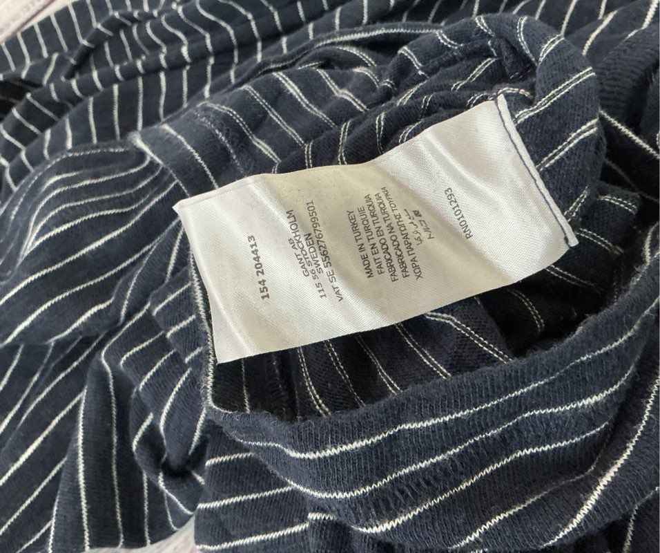 Men's Gant Rugger Blue & White Striped LS Shirt Size L