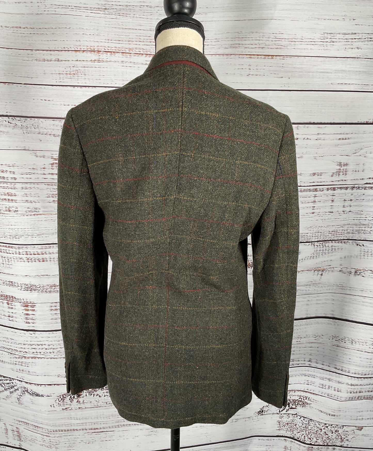 Fossil Pinstripe Taylor Wool Blazer Green 38