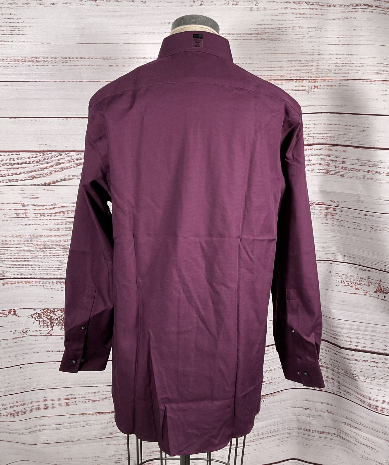 Michael Kors Button Down Long Sleeve Shirt Wine L 16 32/33