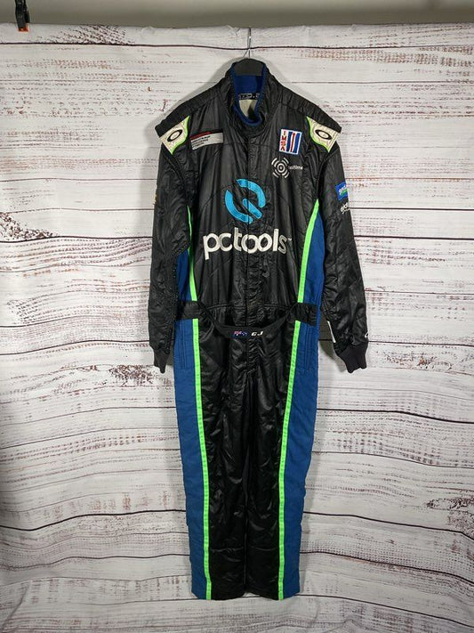 Vintage Oakley Racing Black & Blue Insulated Jumpsuit D. Calvert Jones