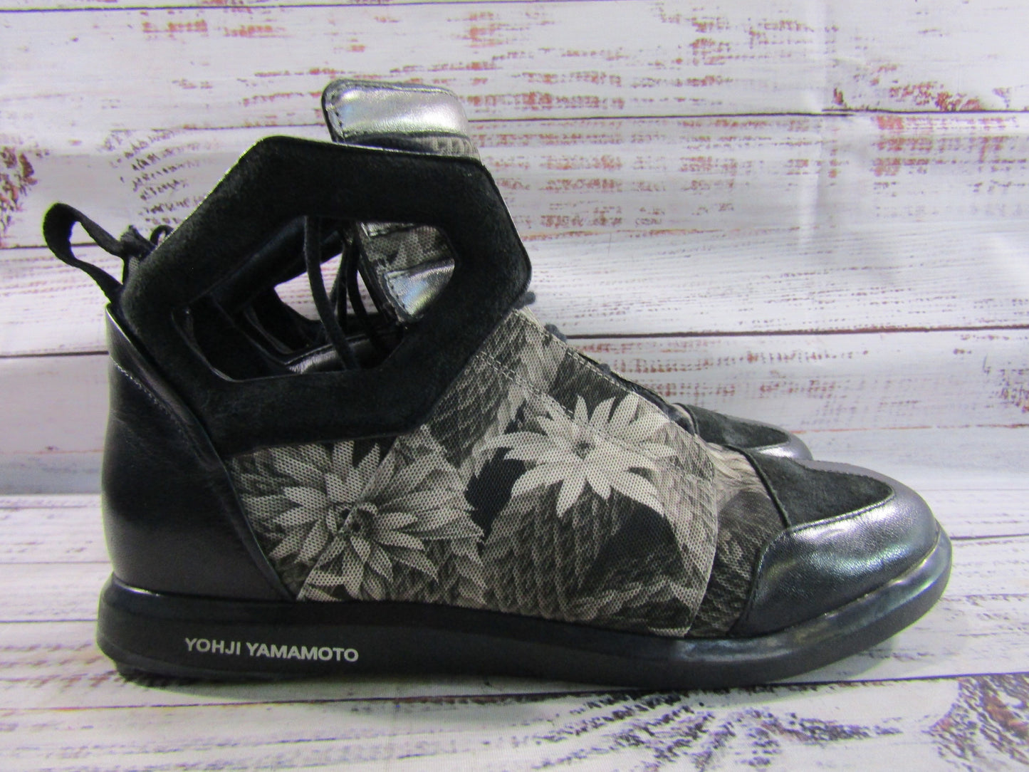 Adidas Y-3 Yohji Yamamoto Women's Floral Print Mid Top Sneakers Size 7