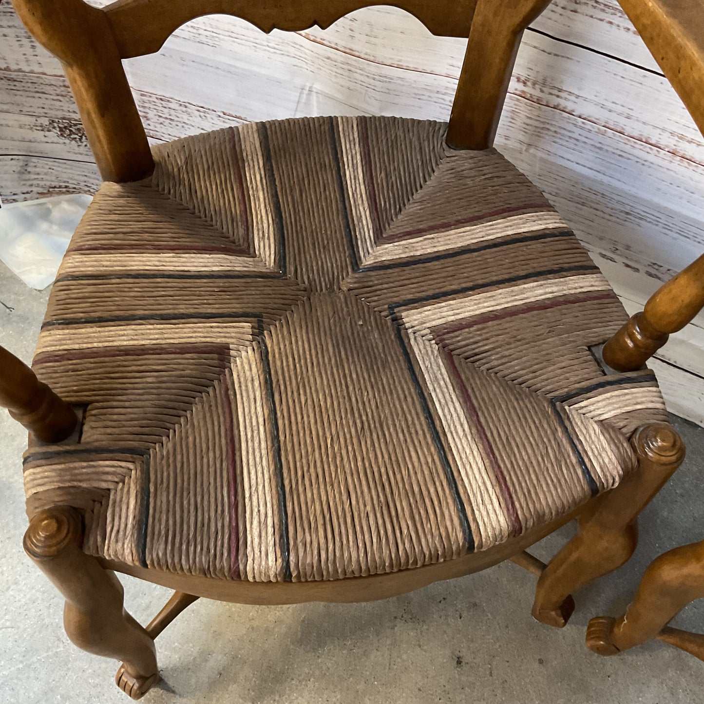 VTG./ANTIQUE KAILER??? French Straw Seat Directoire Style Ladderback Chairs