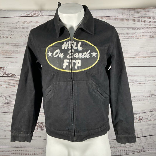 FTP ORANGE LABEL Men's Black "Hell On Earth" Denim Jacket- SZ S