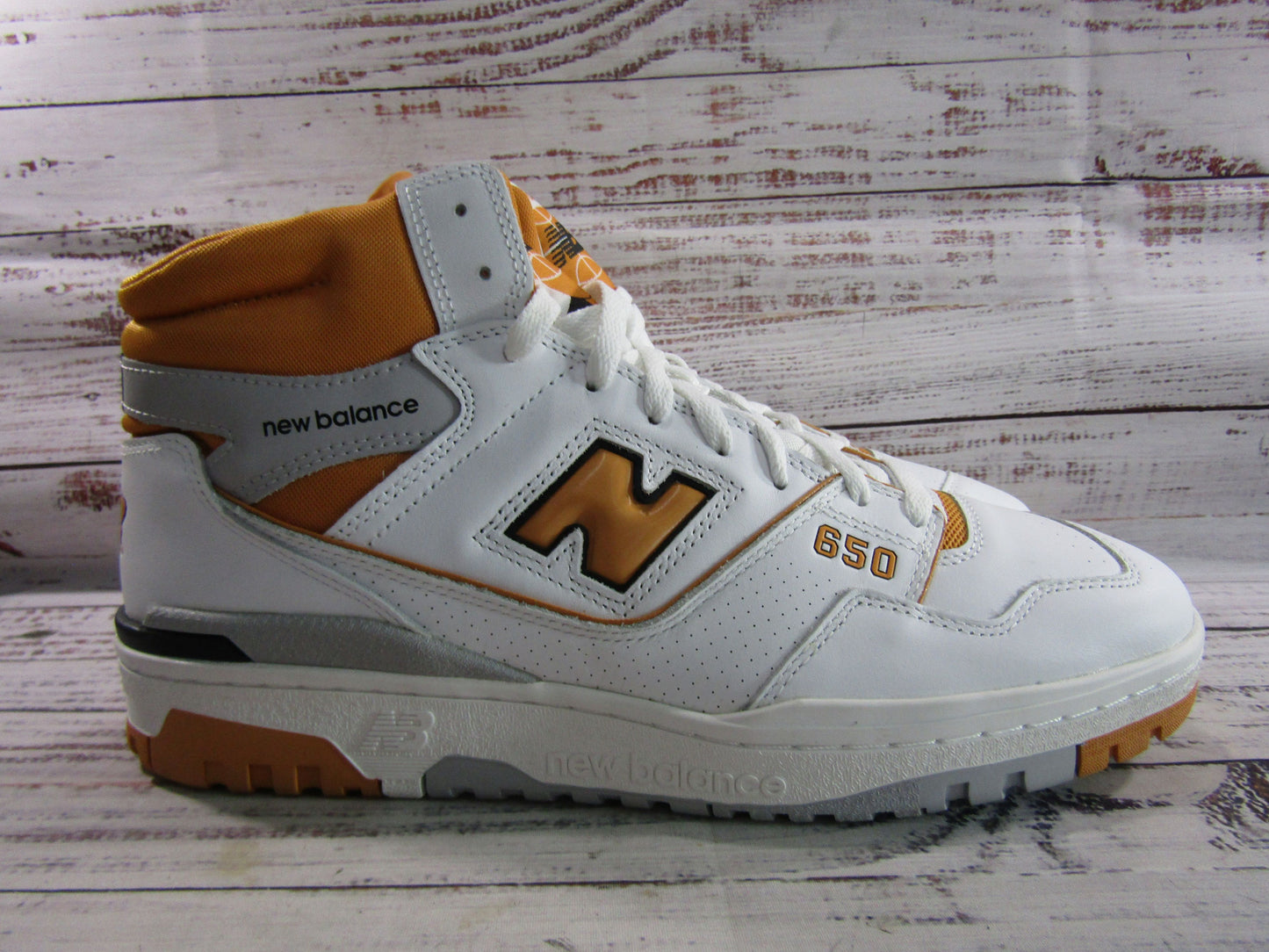 New Balance 650 Men's White Leather High Top Sneakers Size 13 BB650RCL