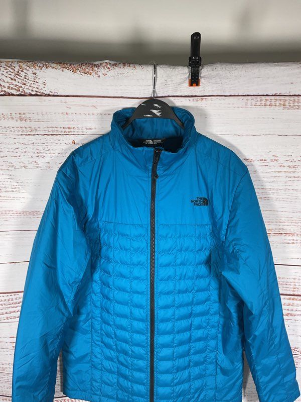 THE NORTH FACE Blue Thermoball Full Zip Quilted Puffer Jacket Men's Size Medium
