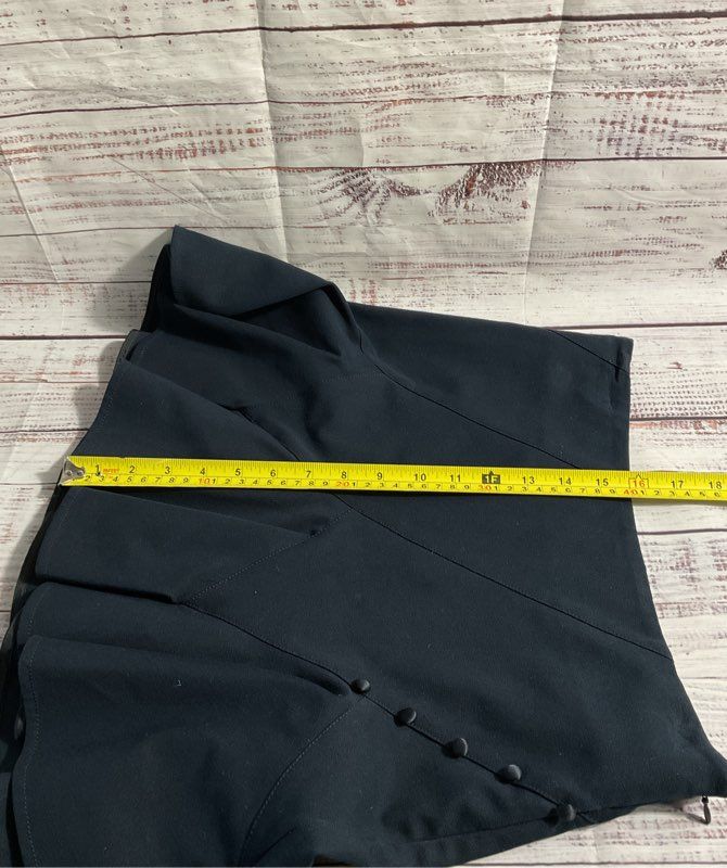 Derek Lam 10 Crosby Skirt Women's Navy Blue Godet Ruffle Mini Chic Preppy Size 2