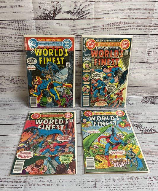 VTG 1980 DC Comics World's Finest LOT of 4 Superhero Comic Books