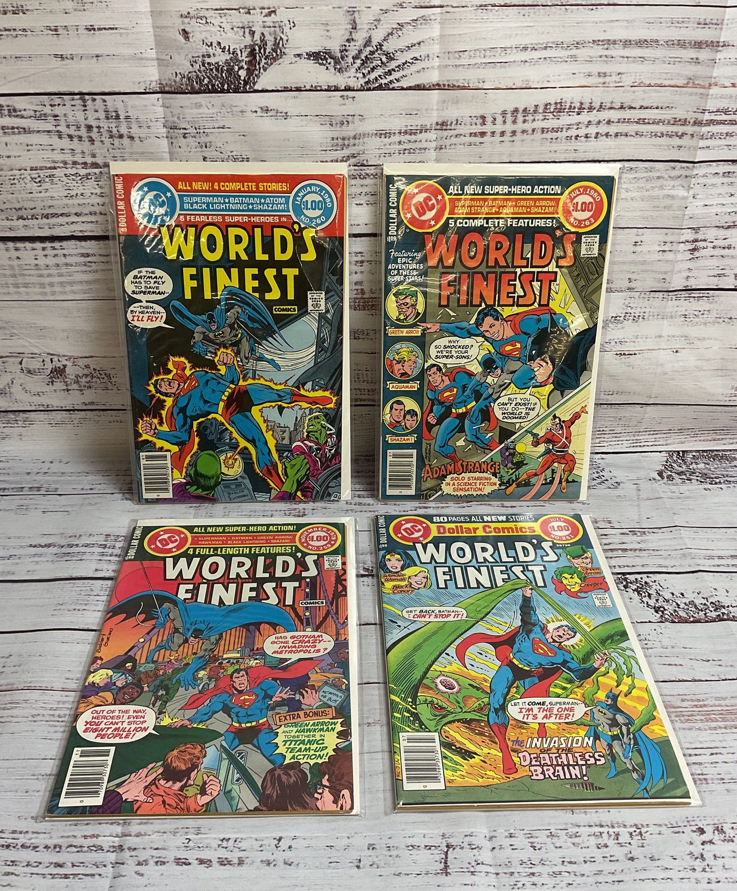 VTG 1980 DC Comics World's Finest LOT of 4 Superhero Comic Books