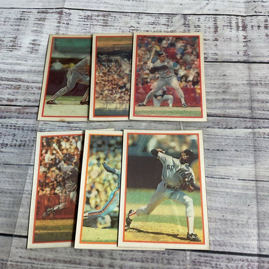 Lot Of 6 VTG 1986 Sportsflics Lenticular Baseball Cards