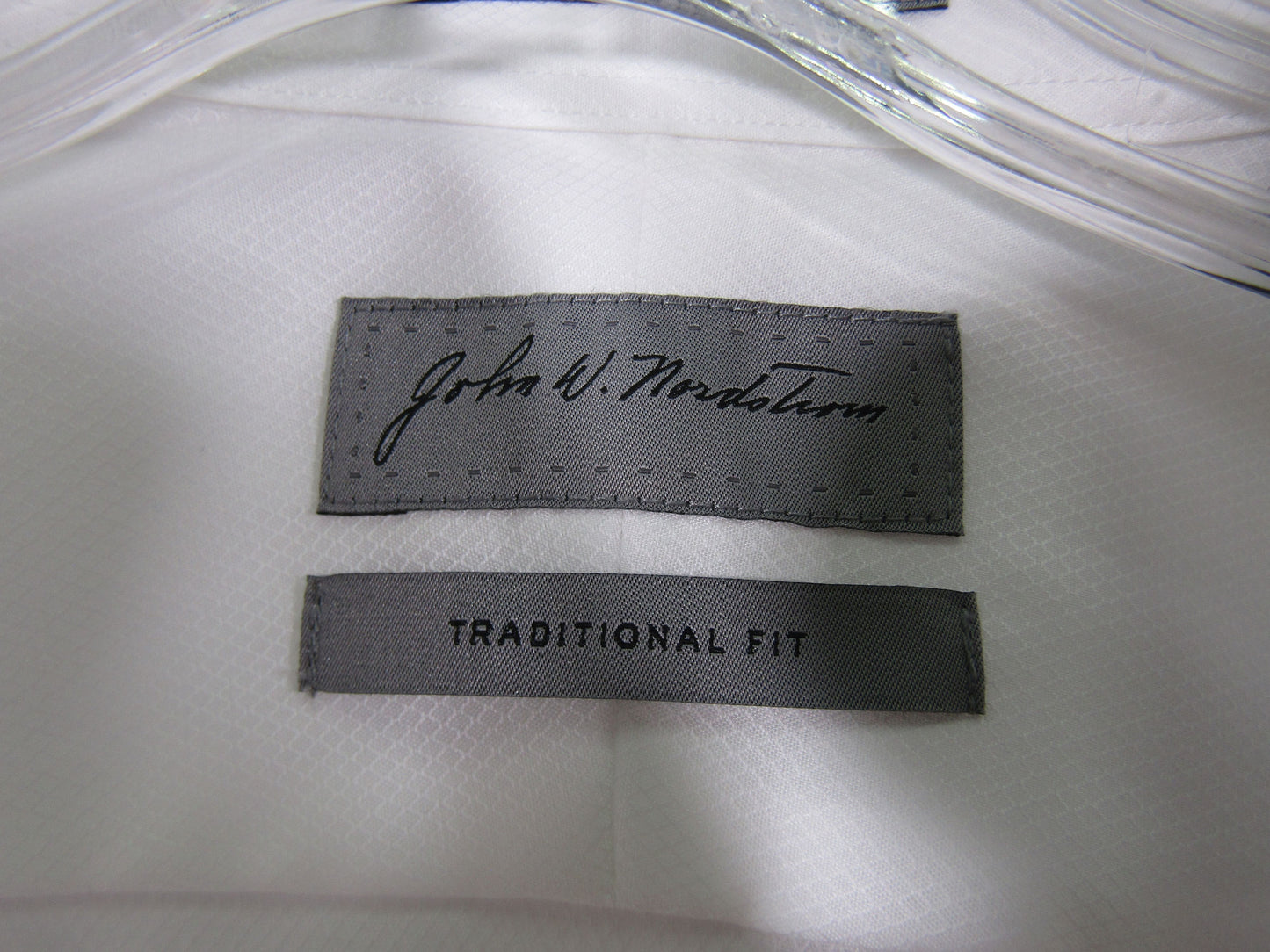 Nordstrom Men's White Long Sleeve Button Down Cotton Shirt Size 17/ 36