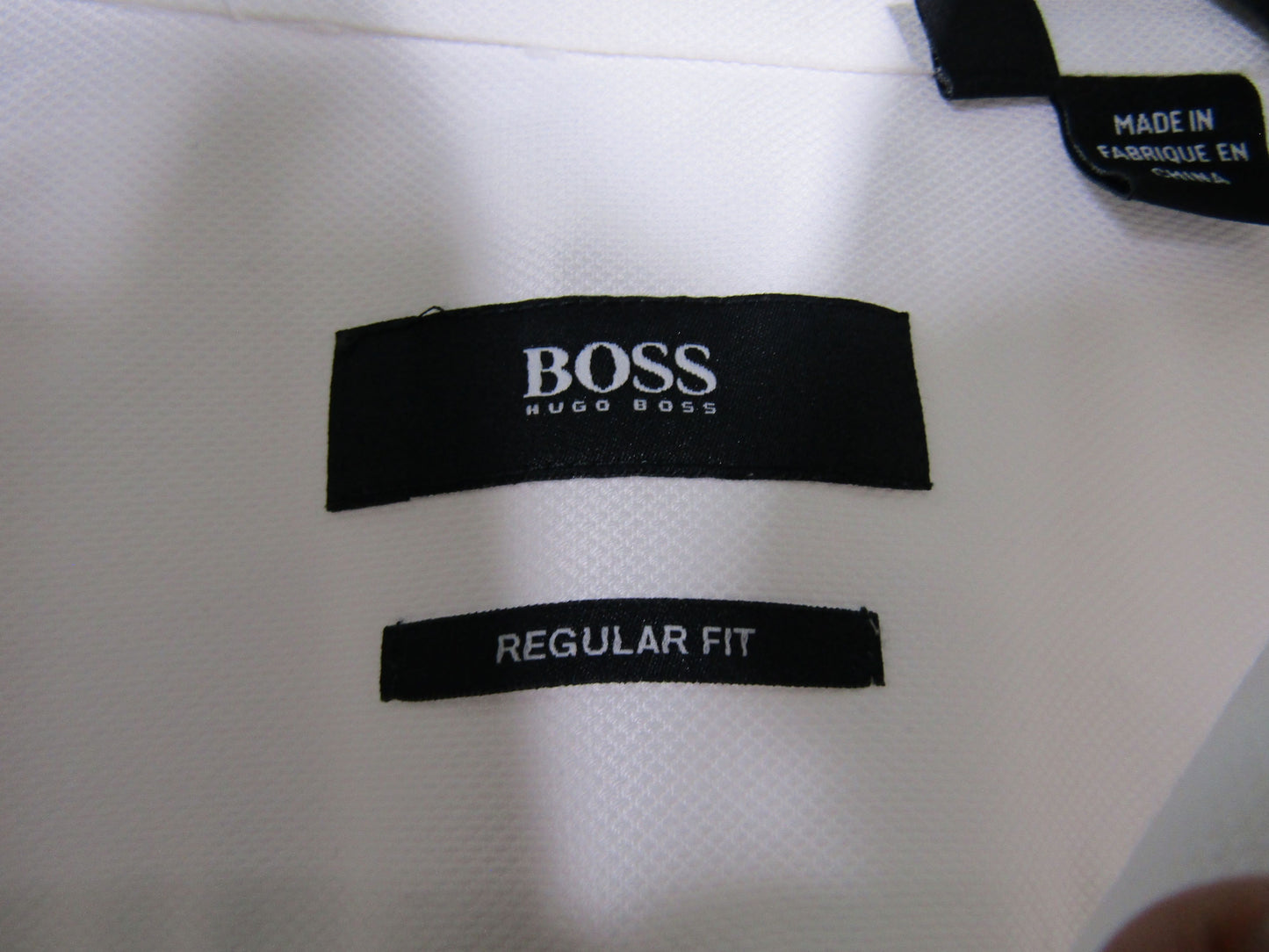 Hugo Boss Lawrence Men's White Long Sleeve French Cuff Shirt Size 16.5
