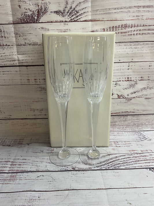 Mikasa Set Of 2 Diamonds Xy J66/007 Flutes Glasses