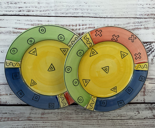Sargo Hand Painted Multi Pattern Dinnerware Set Multicolor