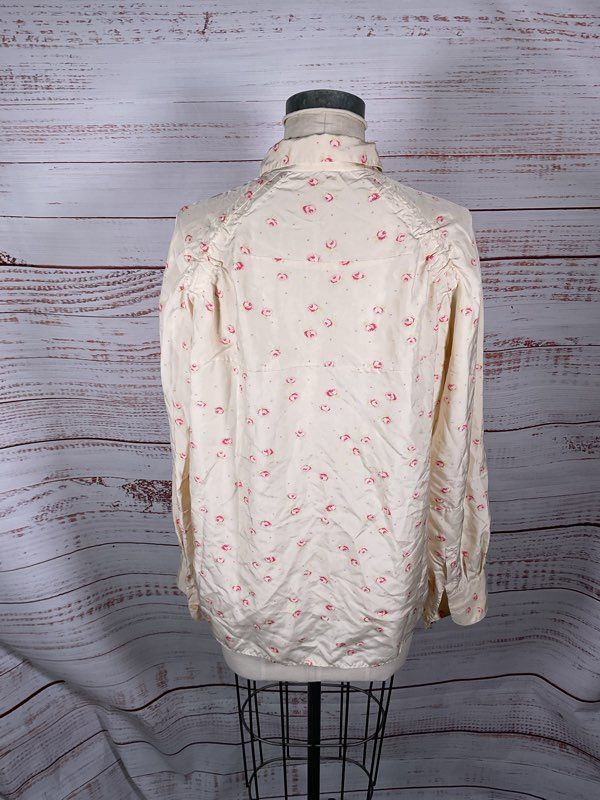 Women's Marni Winter Edition 2009 Rose Floral Pattern Button Blouse Size 44 Silk