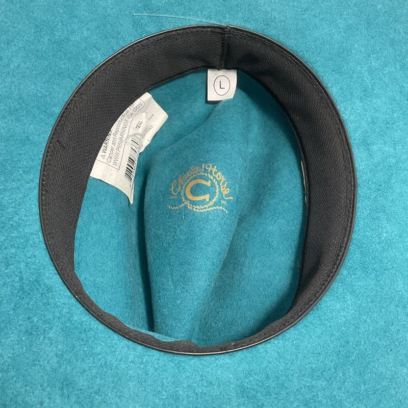 Charlie 1 Horse Teal Blue Felt Highway Black Band Floppy Cowboy Hat - Size L