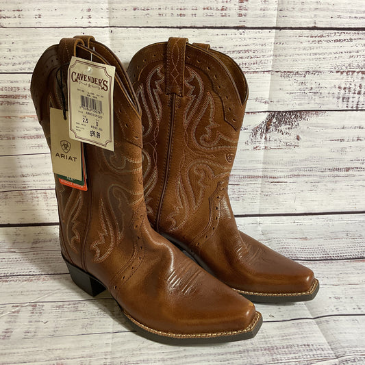 NWD ARIAT Brown Unisex Children's Western Boot- SZ 2.5
