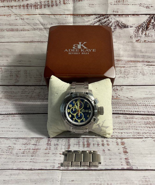 Adee Kaye AK6267 - M 5 ATM Water Resistant Stainless Steel Men’s Watch Link/Case
