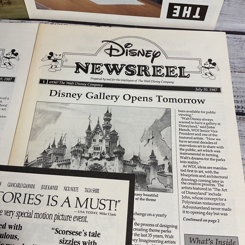 Lot Of 5 Vintage 1987 Disney Newsreel Magazines Theme Park Collectible
