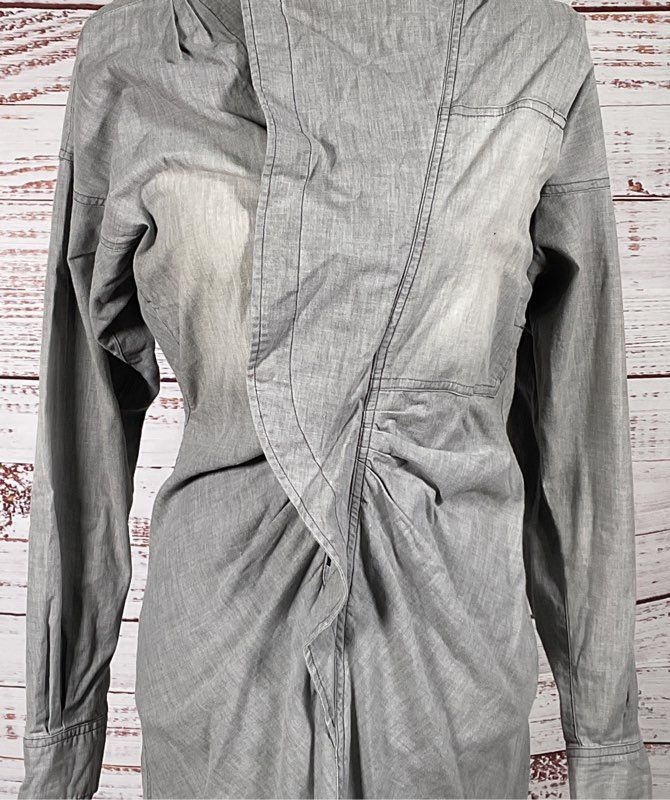 Étoile Isabel Marant Draped Short Dress Gray 40