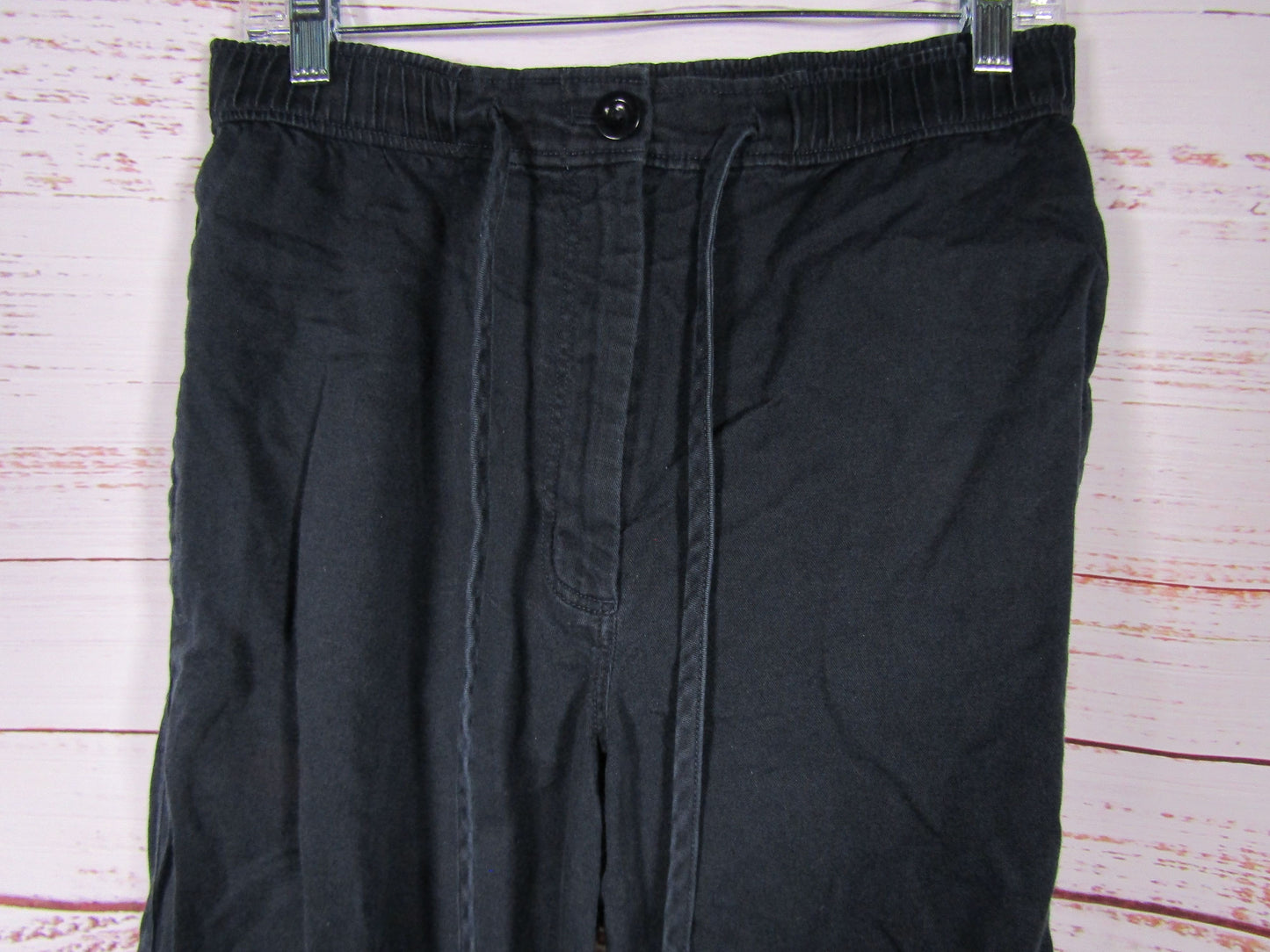 COS Women's Navy Blue Cotton Linen Blend Jogger Pants Size 38