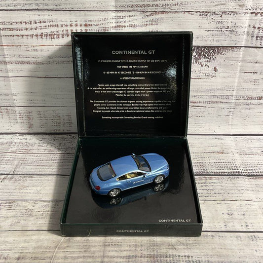 Minichamps Bl314 Bentley Continental GT Hardtop Blue 1:43 Yokohama Branding