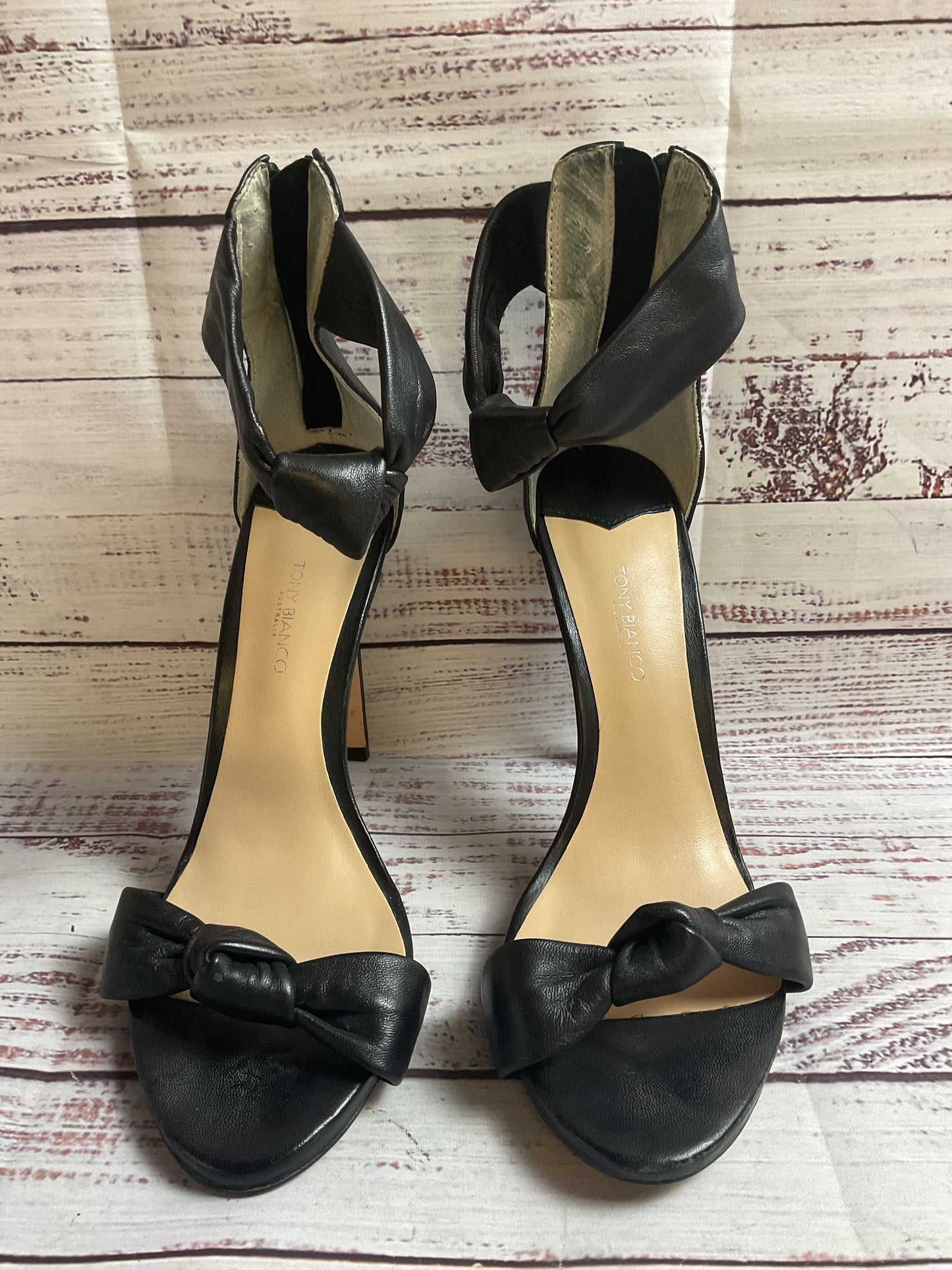 Tony Bianco Black Open Heel Women 8.5