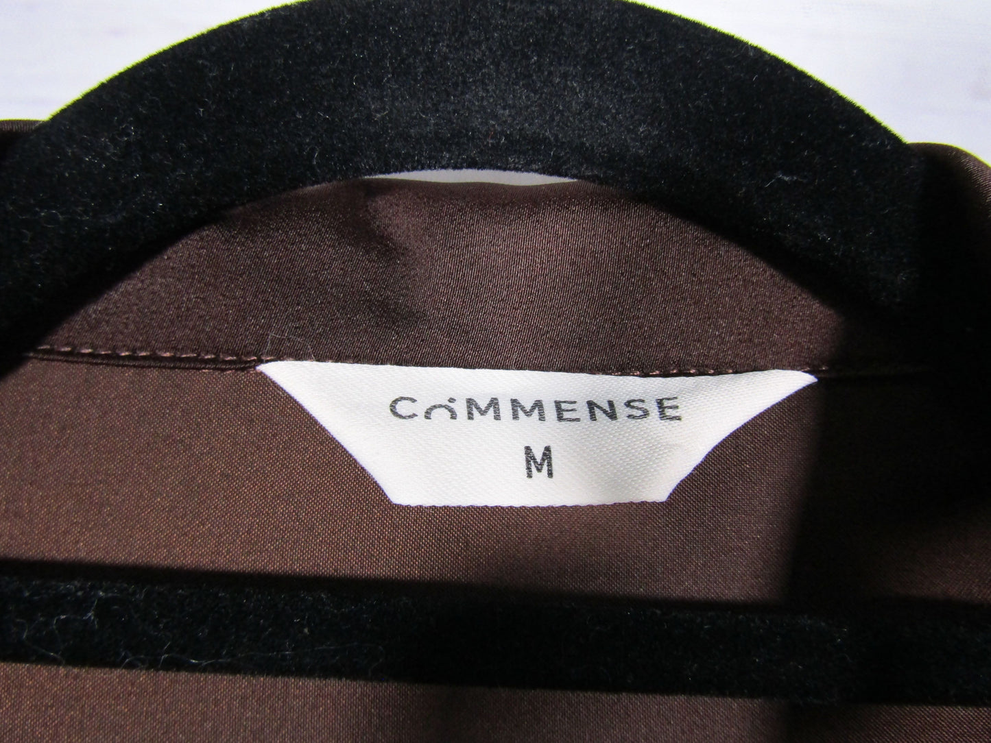 Commense Women's Brown Long Sleeve Open Tied Blouse Size M