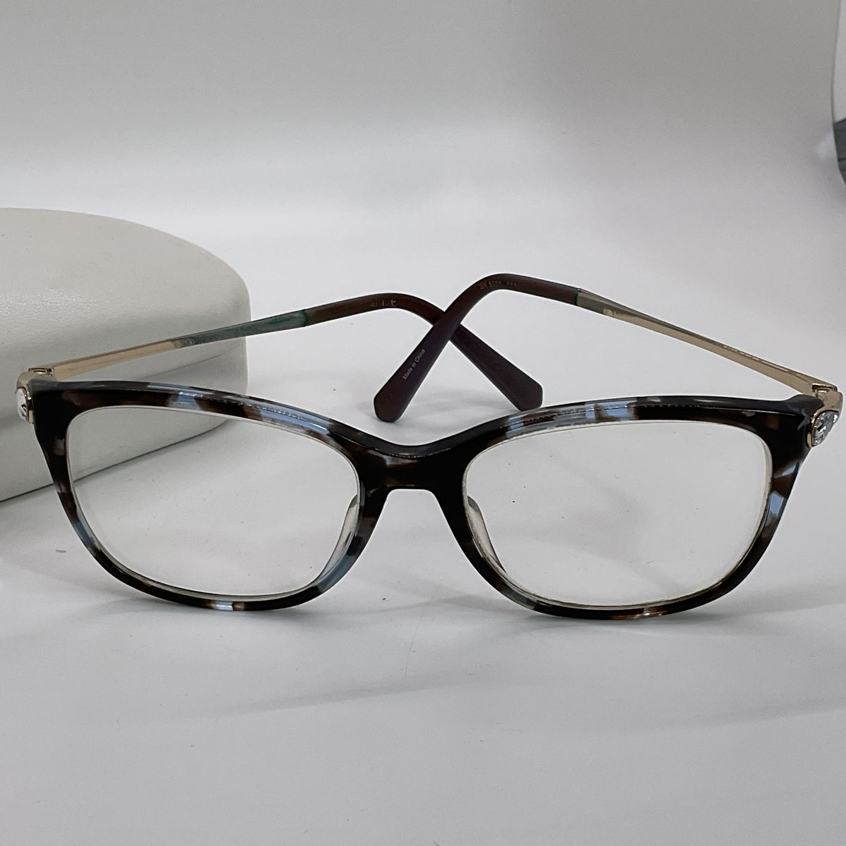 SWAROVSKI SK5350 Women's Blue Black Eyeglasses- FRAMES ONLY
