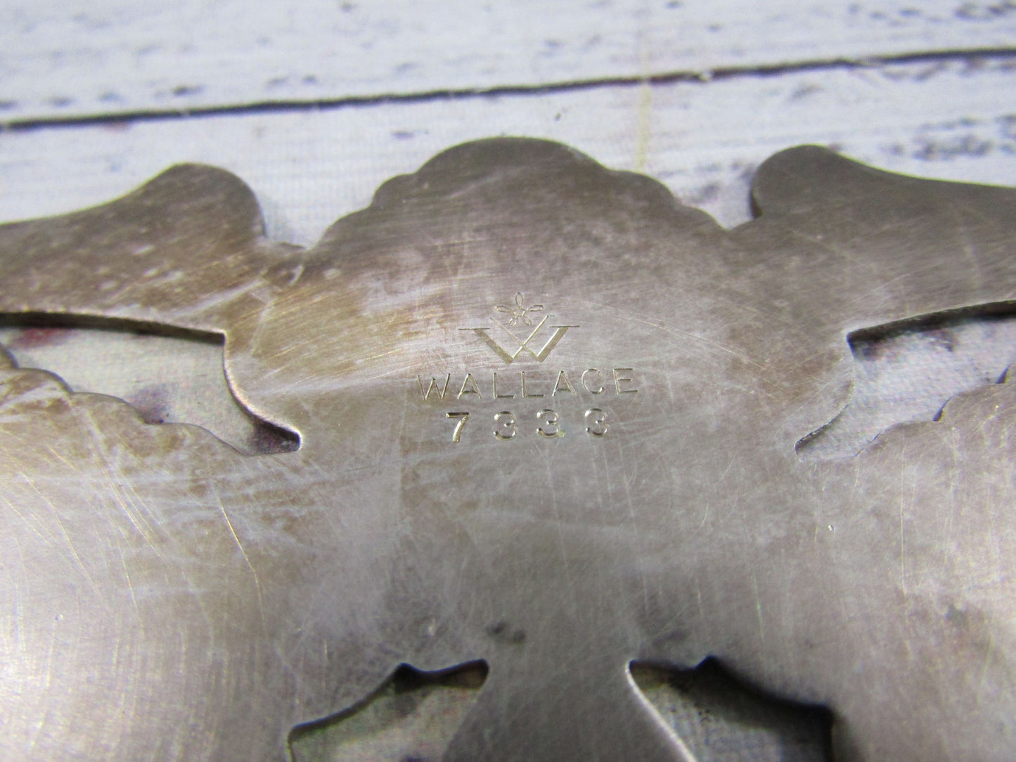 Vintage Wallace Floral Etched Silver Plated Trivet 7333