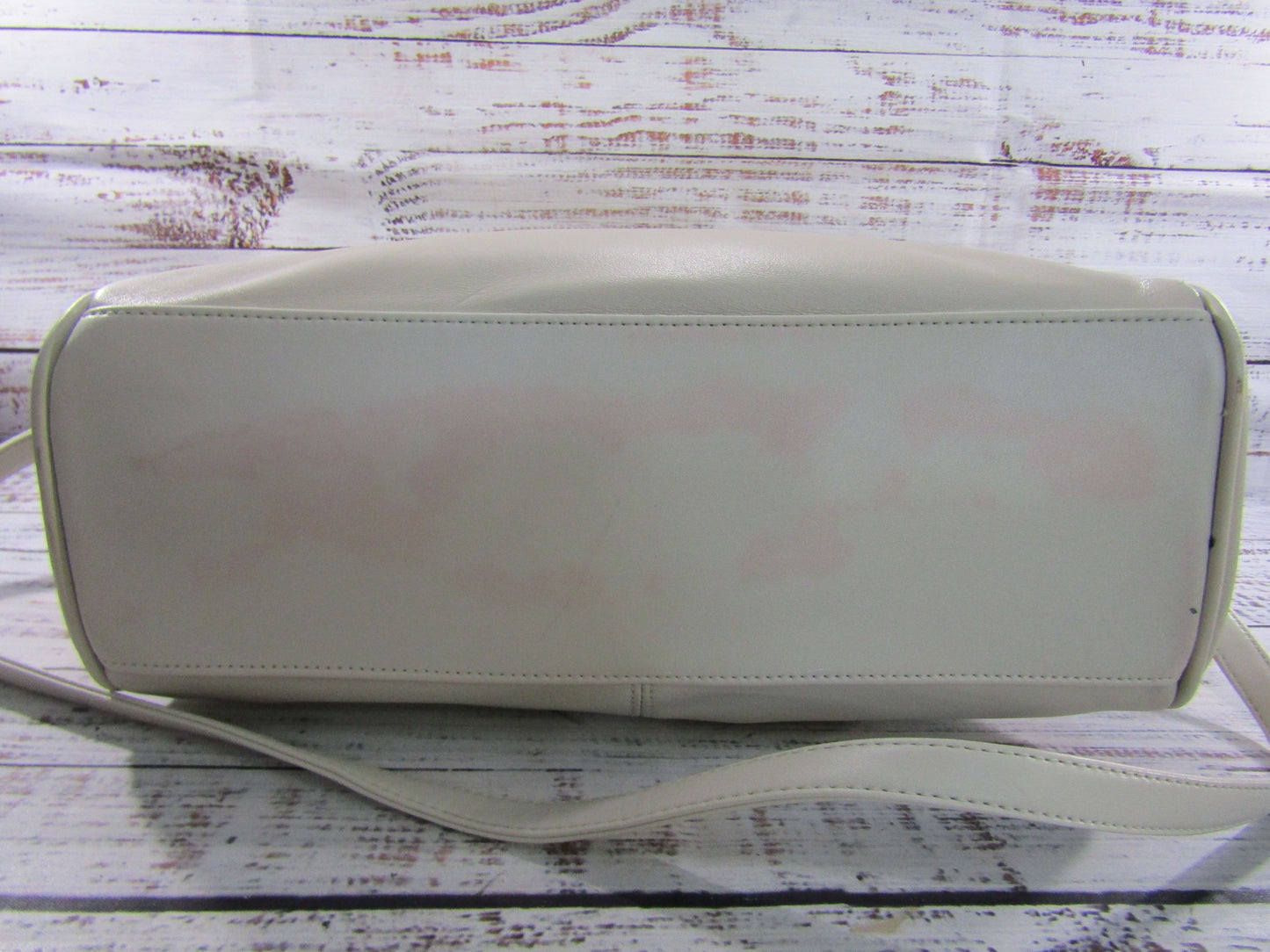 Giani Bernini Women's Off White Leather Shoulder Bag