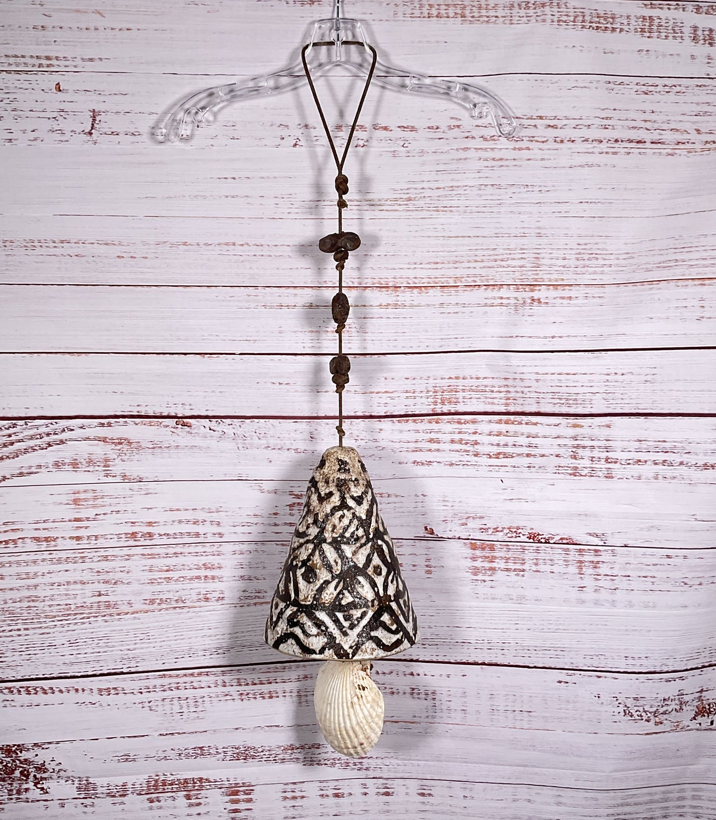 Modern Handmade Outdoor Garden Boho Windchime Cream Multicolor