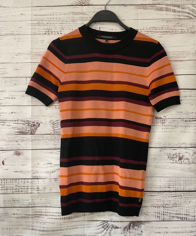 Women's Scotch & Soda Striped Short Sleeved Sweater Size S