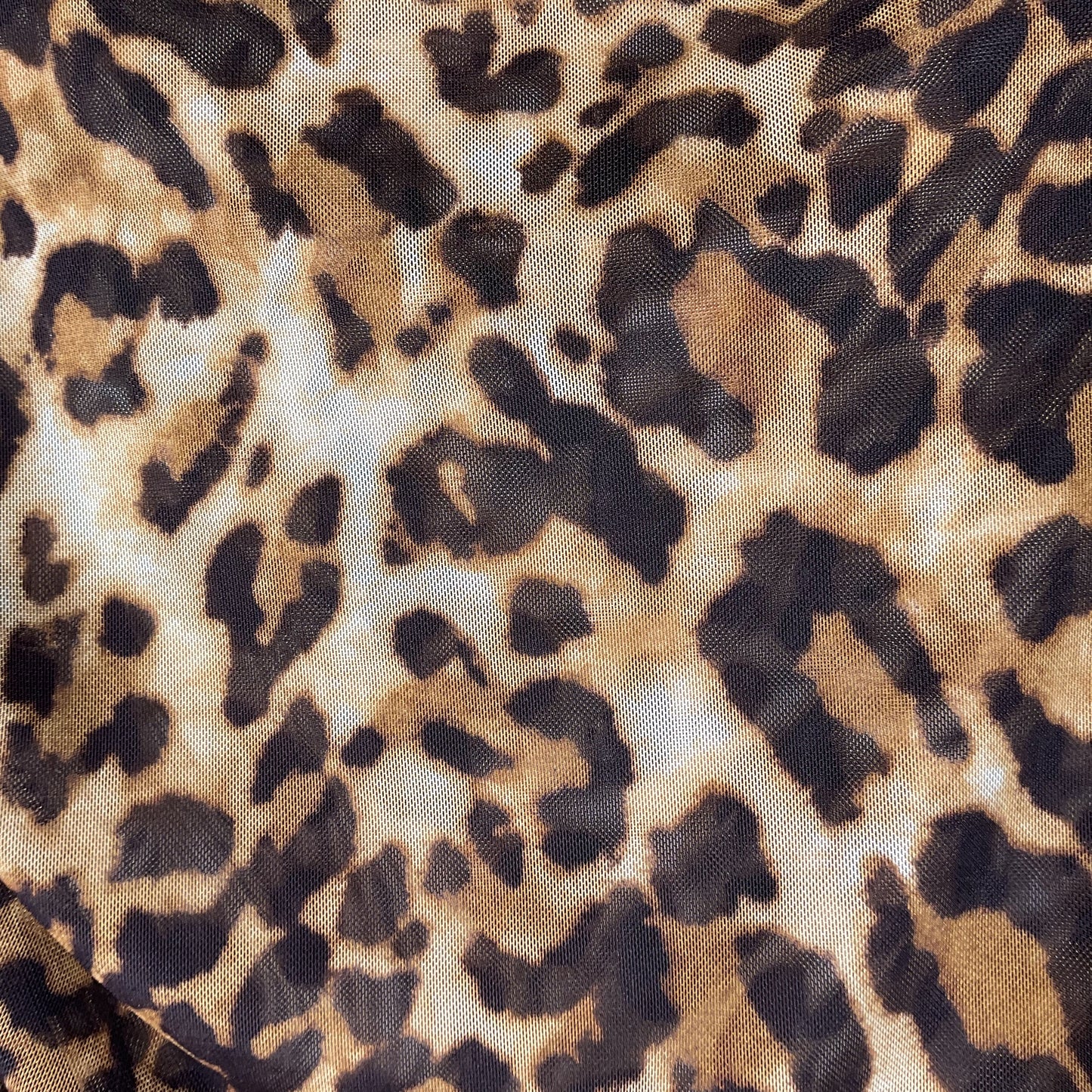 Baacal Leopard Print Mesh Ruched Skirt - Size 2