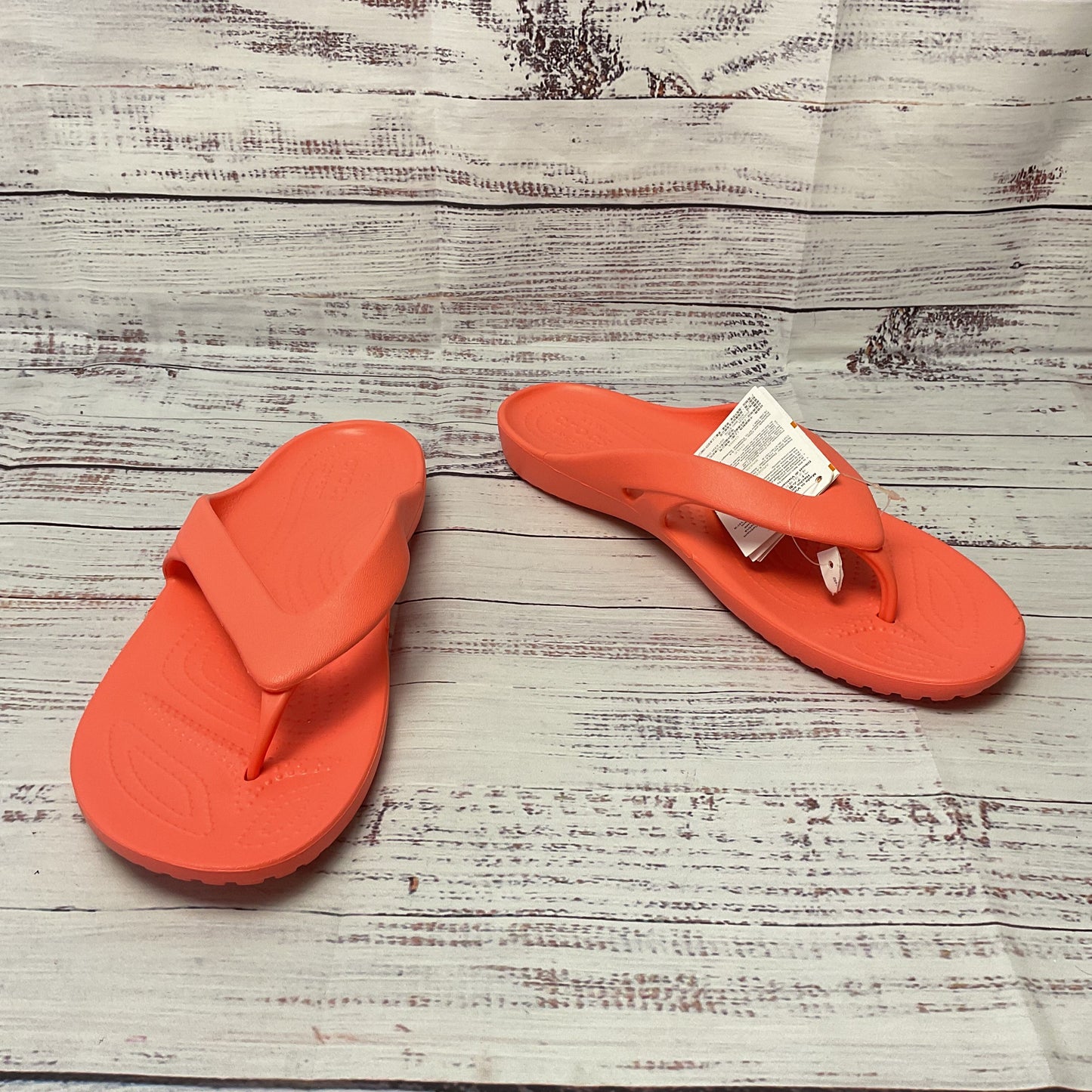 Crocs Iconic Comfort Kadee II Salmon Pink Flip Flop Sandal Women 10 New W/ Tag