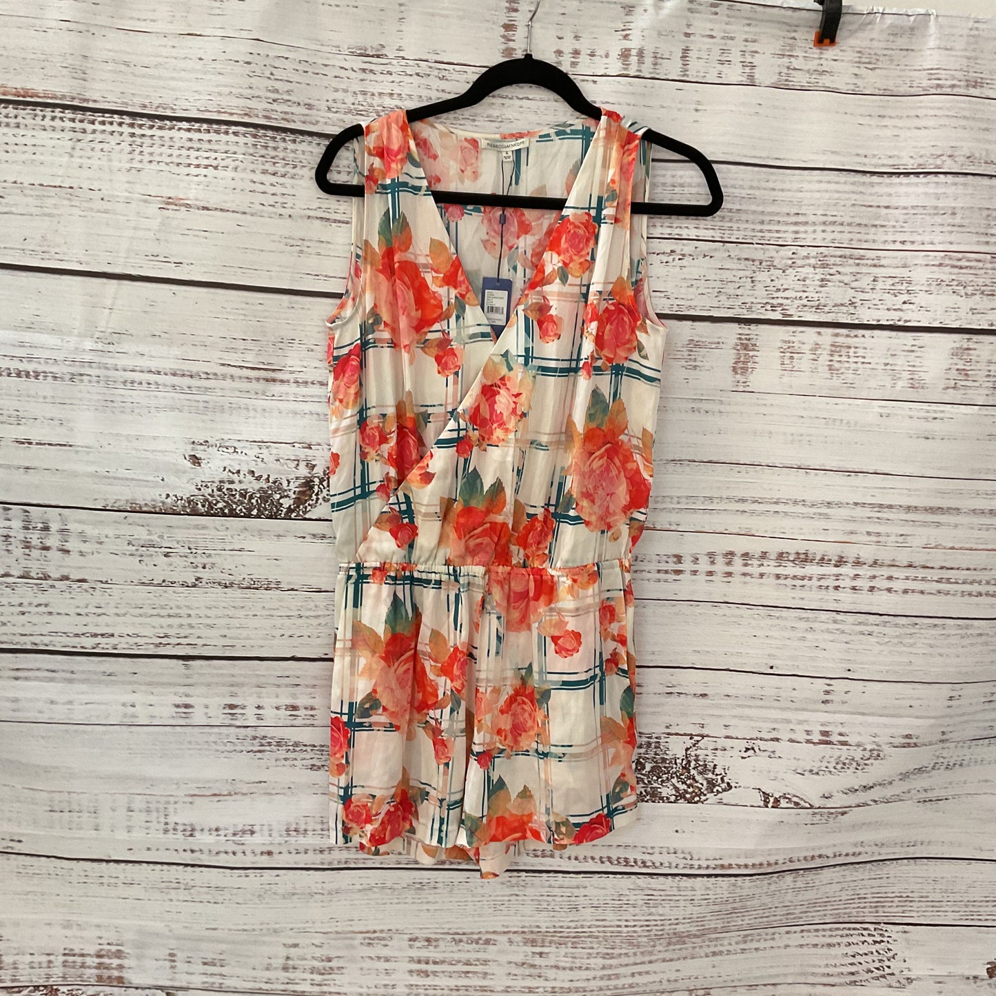 Rebecca Minkoff Mara White Floral Print Silk Romper Jumpsuit - Size 6 New