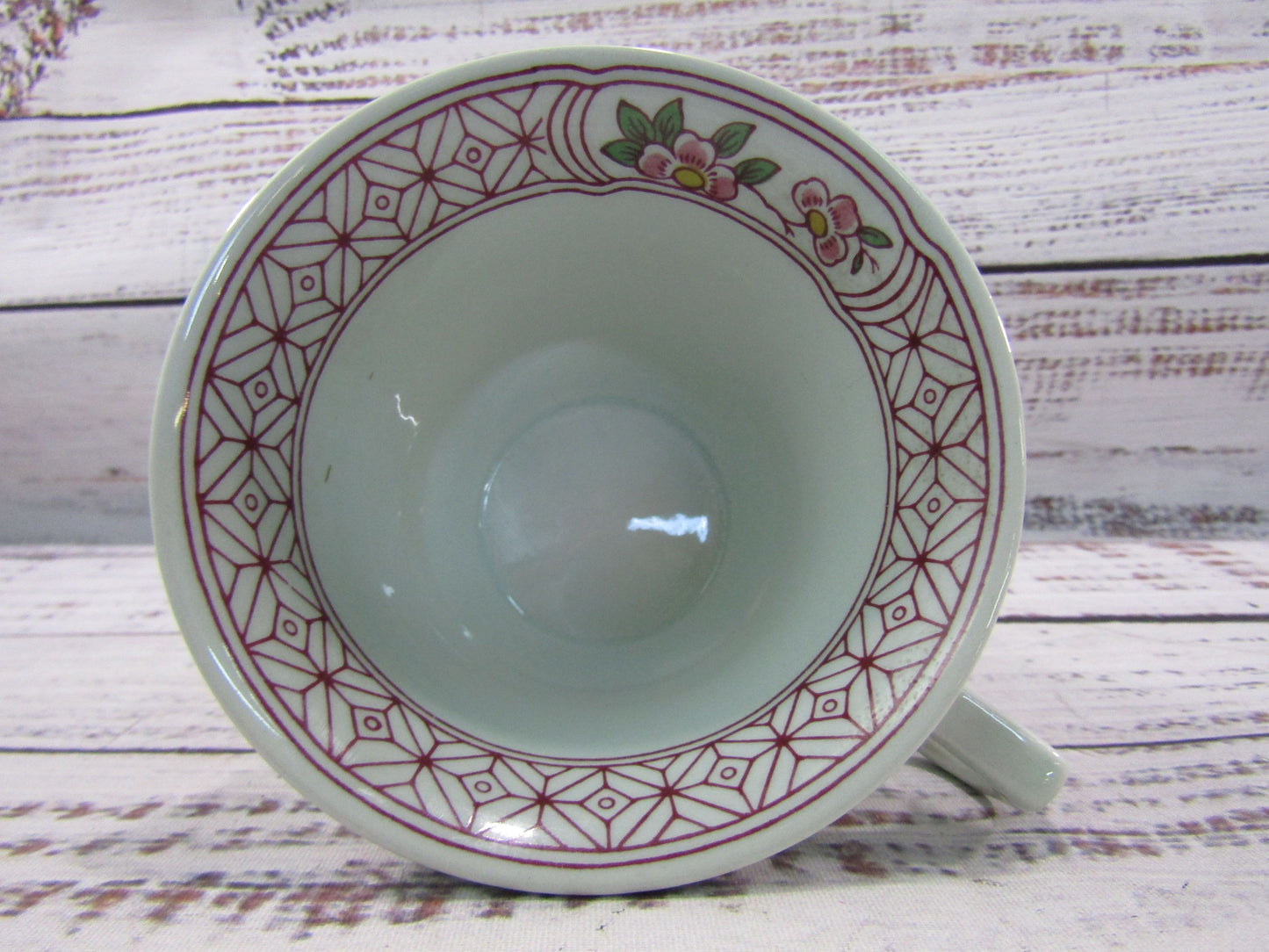 Adams Singapore Bird Floral Bird Ironstone 5 Teacups & 1 Saucer Made in England