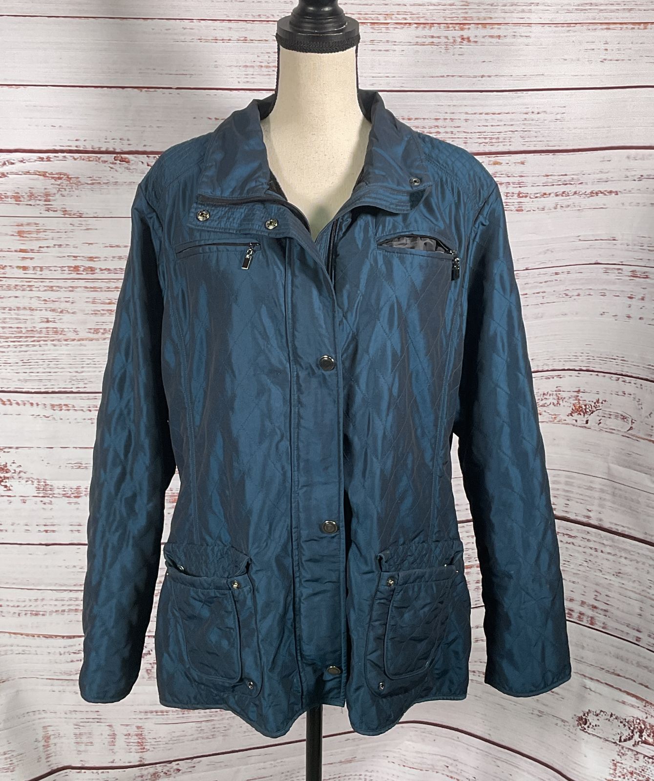 Pendleton Quilted Fleece Lined Jacket Blue XL