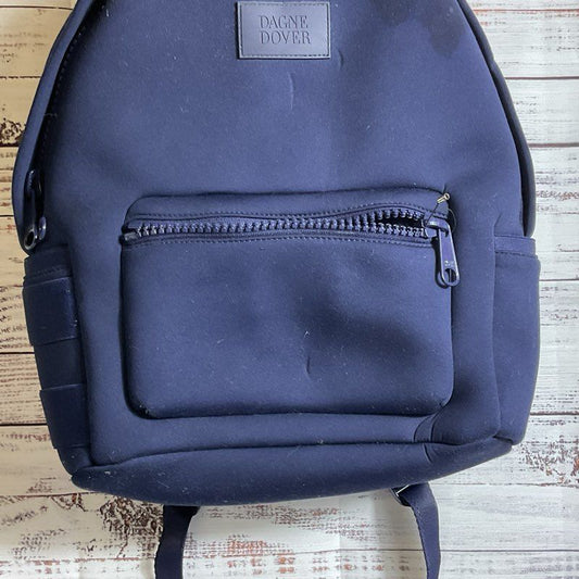 DAGNE DOVER Navy Blue Neoprene Backpack (Defects)