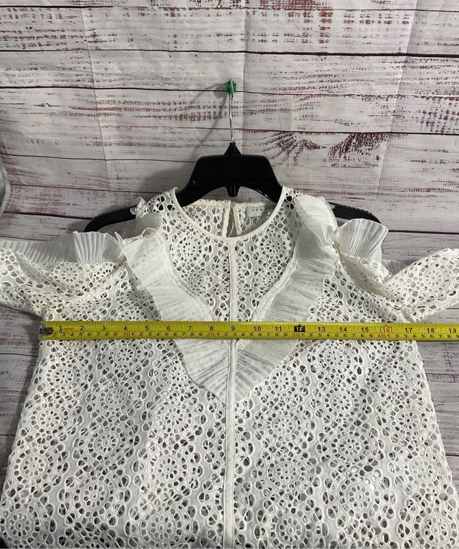 Sandro Bonnie Cold Shoulder White Lace Top Women’s Size 0