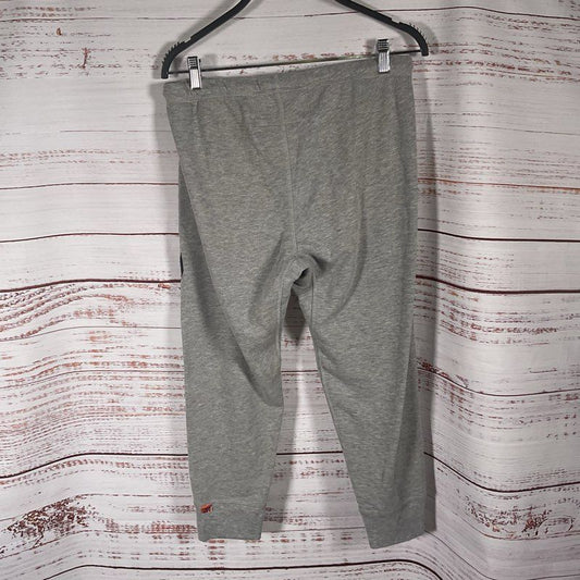NWT Free City Heather Gray Multi Stripe Cropped Jogger Sweat Pants - Size 3/L